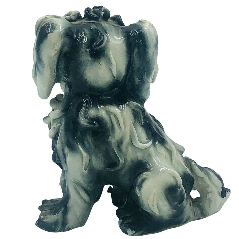 Vintage Spaghetti Dog Scruffy Terrier Pottery Hand Painted Italy 5